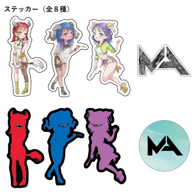 Stickers (8 types in total)