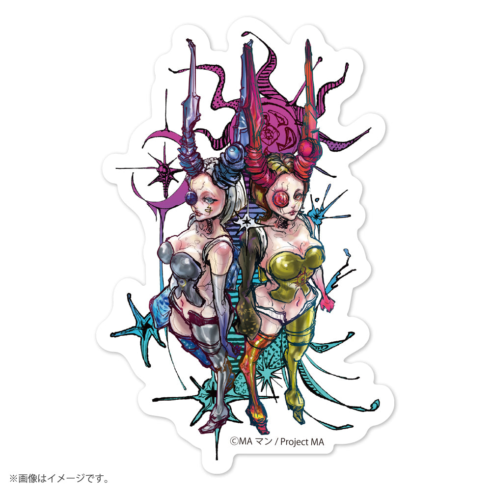 【DepenZion】ステッカー　「ルナ・リー＆ソル・ル」