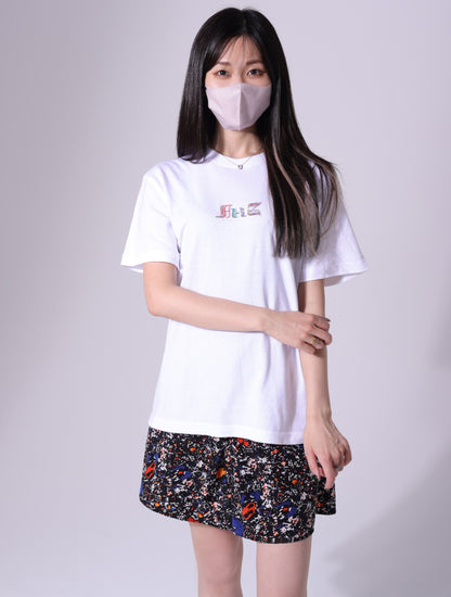 colorful logo embroidery T-shirt