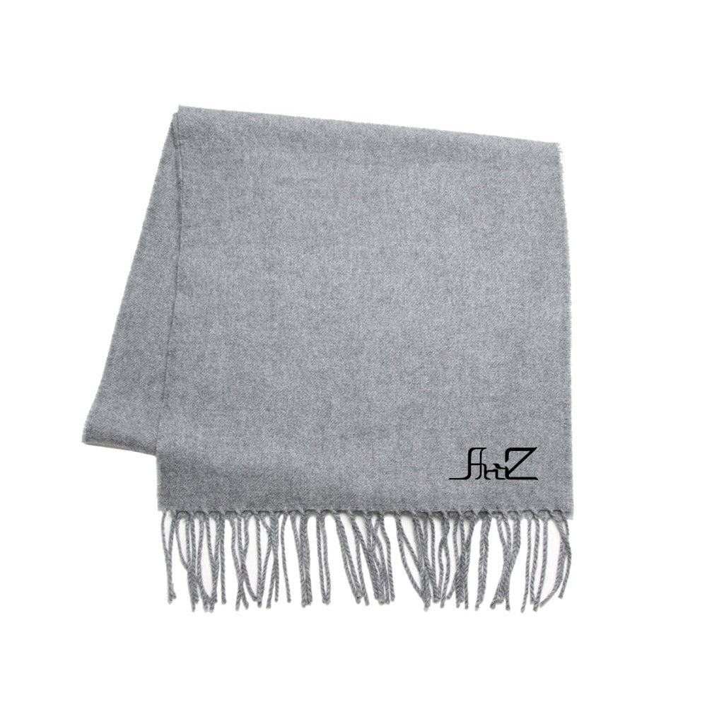 AriZ logo embroidered scarf