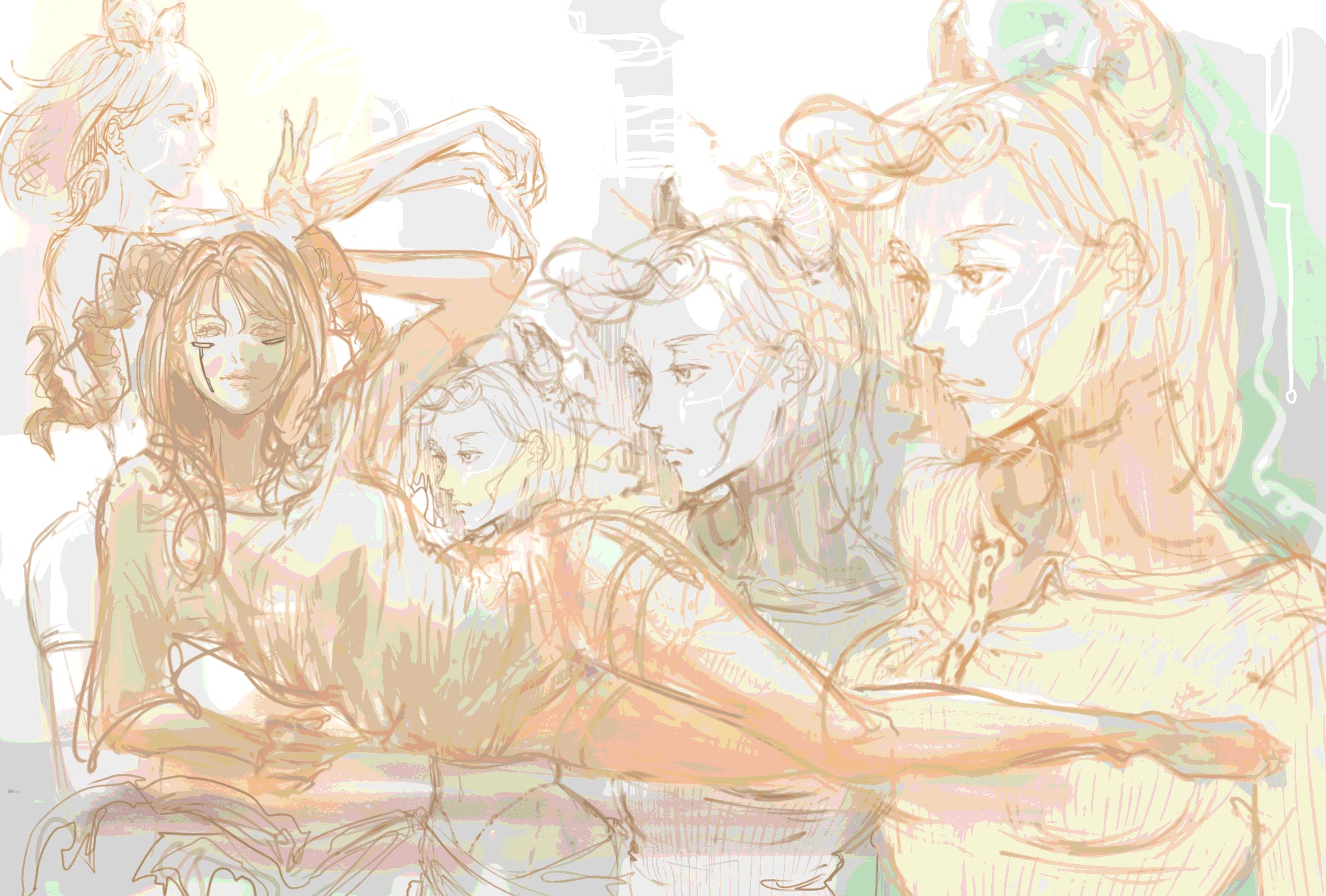 [TSUNOID Postcard] Art Rough Sketch