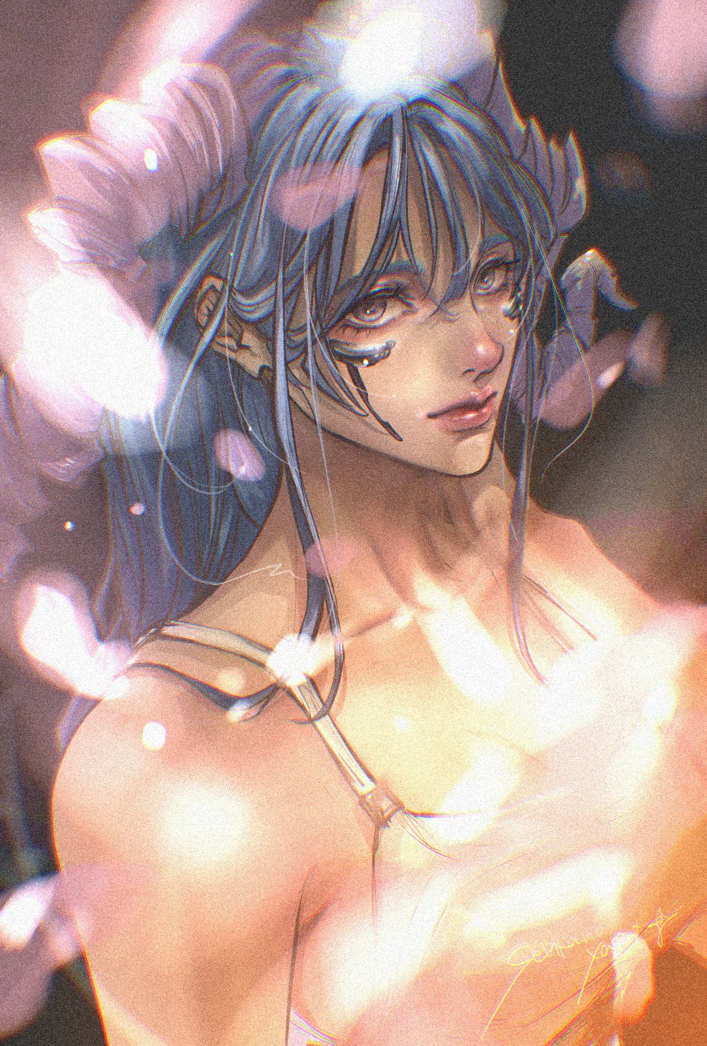 [TSUNOID Postcard] Yagiri at War - Letter Illustration