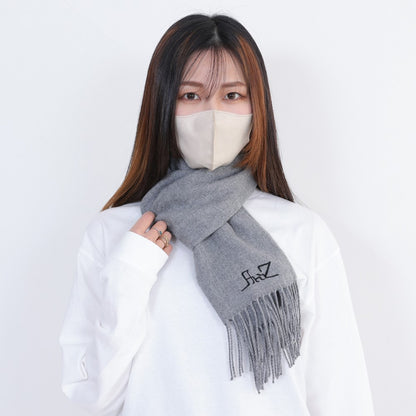 AriZ logo embroidered scarf 